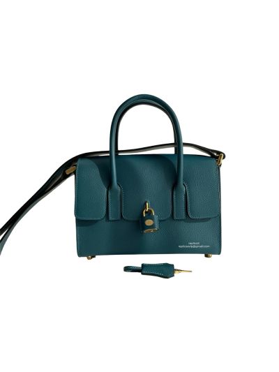 Hermes New Drag 22 Top Handle Shoulder Crossbody Leather Bag Green 524979