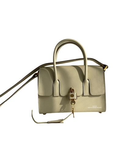 Hermes New Drag 22 Top Handle Shoulder Crossbody Leather Bag Off White 524980