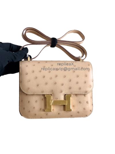Hermes Ostrych Leather Constance Crossbody Bag 19CM 521763