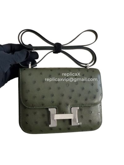 Hermes Ostrych Leather Constance Crossbody Bag 19CM 521765