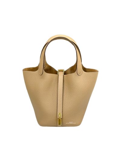 Hermes Picotin Lock 18 Beige Bucket Bag 18x19x13CM 523649