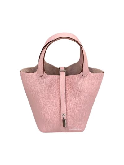 Hermes Picotin Lock 18 Pink Calf Leather Bucket Bag 18x19x13CM 523662