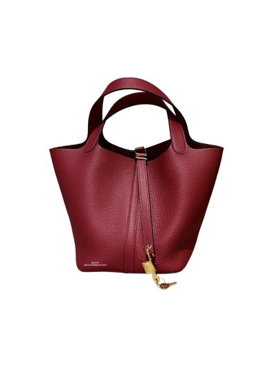Hermes Picotin Lock Togo Bucket Bag Red 18CM 523609