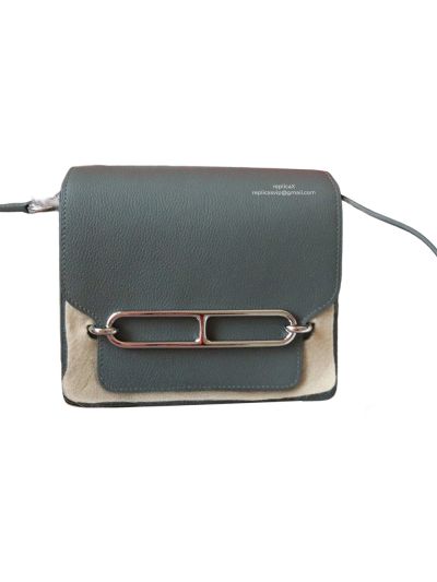 Hermes Roulis Bag Hermes VIP Roulis Shoulder Bag Blue Evercolor Leather 19CM 23CM 522811