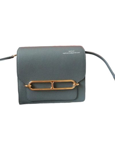 Hermes Roulis Bag Hermes VIP Roulis Shoulder Bag Blue Evercolor Leather 19CM 23CM 522826
