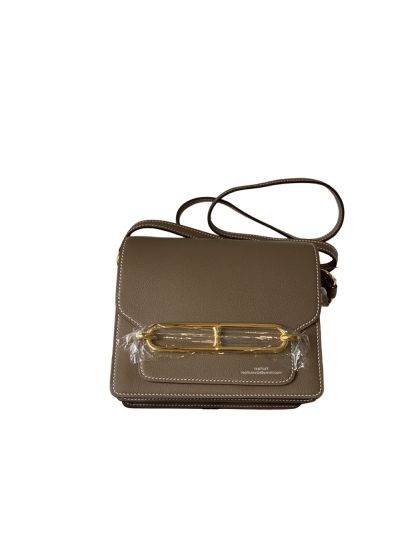  Hermes Roulis Bag Hermes VIP Roulis Shoulder Bag Gray Evercolor Leather 19CM 23CM 522781