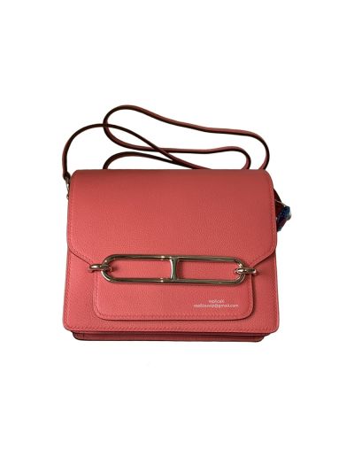 Hermes Roulis Bag Hermes VIP Roulis Shoulder Bag Pink Evercolor Leather 19CM 23CM 522780