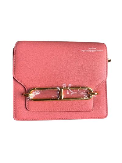 Hermes Roulis Bag Hermes VIP Roulis Shoulder Bag Pink Evercolor Leather 19CM 23CM 522793
