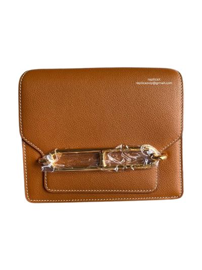 Hermes Roulis Bag Hermes VIP Roulis Shoulder Bag Tan Evercolor Leather 19CM 23CM 522804
