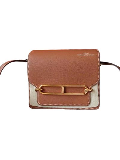Hermes Roulis Bag Hermes VIP Roulis Shoulder Bag Tan Evercolor Leather 19CM 23CM 522825
