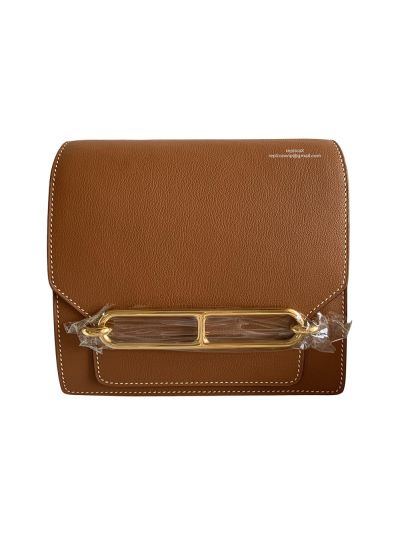 Hermes Roulis Mini 18 Evercolor Handbag Brown 18CM 523916