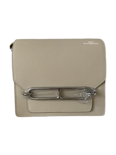 Hermes Roulis Mini 18 Evercolor Handbag Cream White 18CM 523914