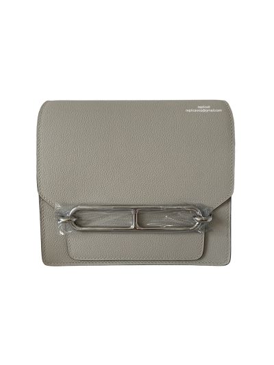 Hermes Roulis Mini 18 Evercolor Handbag Gray 18CM 523917
