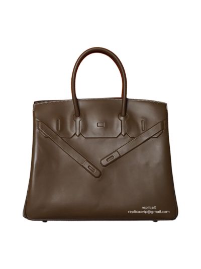 Hermes Shadow Birkin 35 Black Evercalf Leather Limited Edition Bag 522191