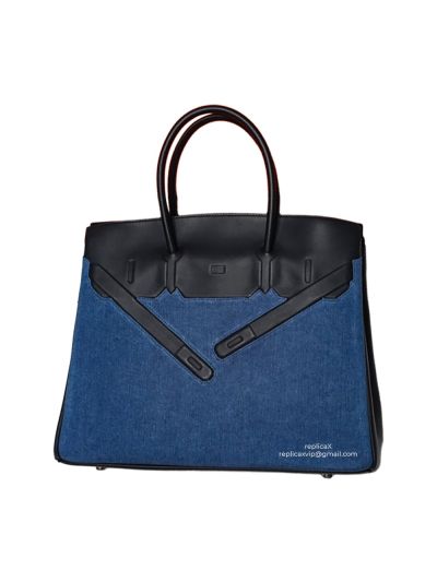 Hermes Shadow Birkin 35 Black Evercalf Leather Limited Edition Bag 522193