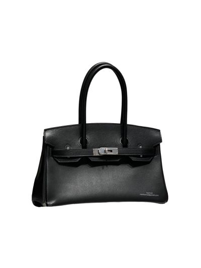 Hermes Shoulder Birkin 29 Leather Bag Black 29CM 523907