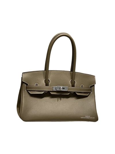  Hermes Shoulder Birkin 29 Leather Bag Grey 29CM 523903