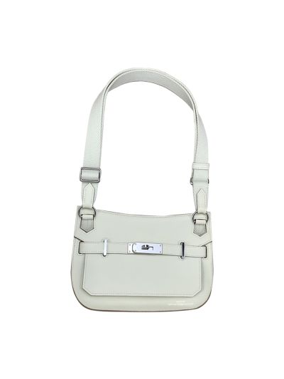 Hermes Swift Leather Mini Jypsiere Shoulder Bag White 523419