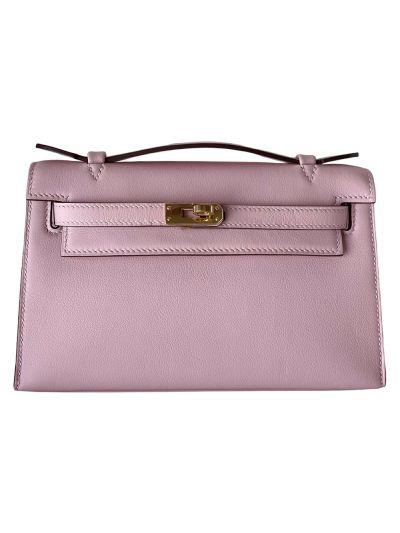 Hermes Top Handle Bag Hermes VIP Mini Kelly Top Handle Bag Pink Swift Calf Leather 22CM 522869