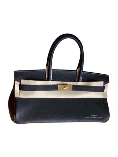 Hermes Top Handle Bag Hermes VIP Shoulder Birkin 42 JPG Bag Black Togo Leather 522880