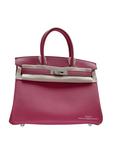Hermes Tote Bag Hermes VIP Birkin 30 Top Handle Bag Fuchsia Pink Togo Leather 522936