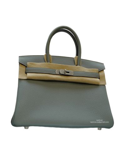 Hermes Tote Bag Hermes VIP Birkin 30 Top Handle Bag Light Blue Togo Leather 522932