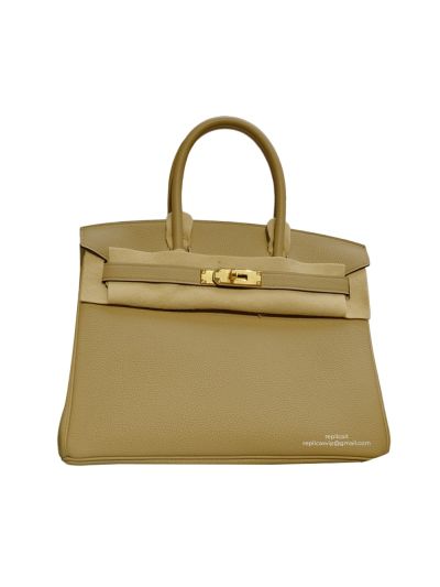 Hermes Tote Bag Hermes VIP Birkin 30 Top Handle Bag OFF White Togo Leather 522939