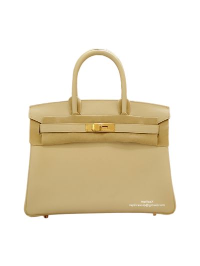 Hermes Tote Bag Hermes VIP Birkin 30 Top Handle Bag White Togo Leather 522942