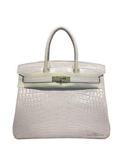 Hermes Tote Bag Hermes VIP Birkin 30 Tote Bag Pink Original Crocodile Leather 522953