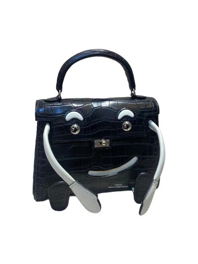 Hermes Tote Bag Hermes VIP Quelle Kelly Idole Doll Bag Limited Edition Black Matt Crocodile Leather 524183