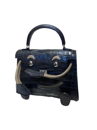 Hermes Tote Bag Hermes VIP Quelle Kelly Idole Doll Bag Limited Edition Black Matt Crocodile Leather 524184