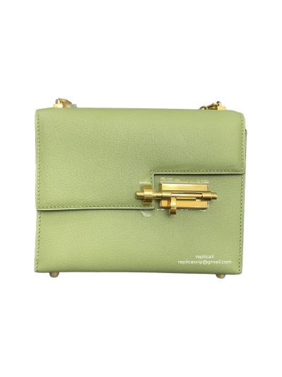 Hermes Verrou Bag Hermes Mini Verrou Chain Shoulder Bags Mint Green Mysore Leather 22CM 522712