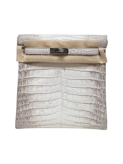 Hermes Vert Rousseau Matte Alligator Kelly Ado II 22 Backpack Bag White 524555