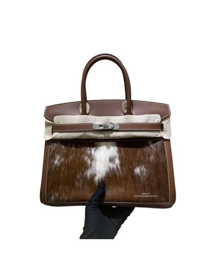 Hermes Vintage Birkin 30 Bornw Leather and Horse Hair Tote Bag 30CM 524740