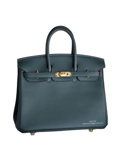 Hermes Vip Birkin 30 Tote Hand Stitched Bag Dark Green Swift Calfskin 525149