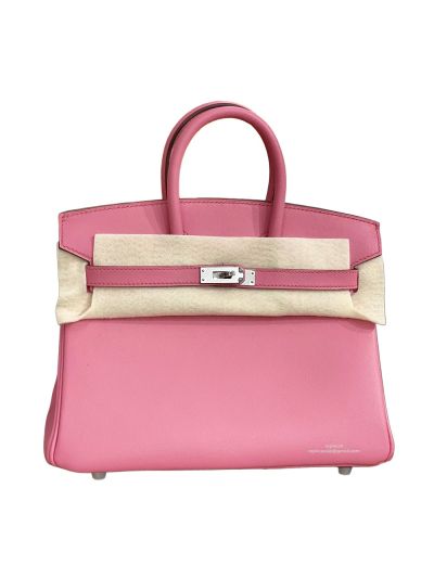 Hermes Vip Birkin 30 Tote Hand Stitched Bag Pink Swift Calfskin 525180
