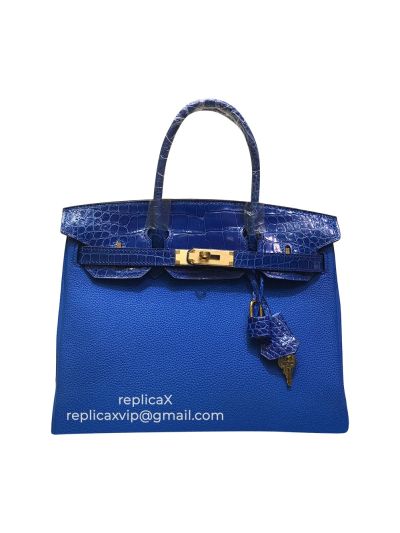 Hermes Vip Hand Stitched Birkin 30 Crocodile Togo Tote Bag 30CM 521727