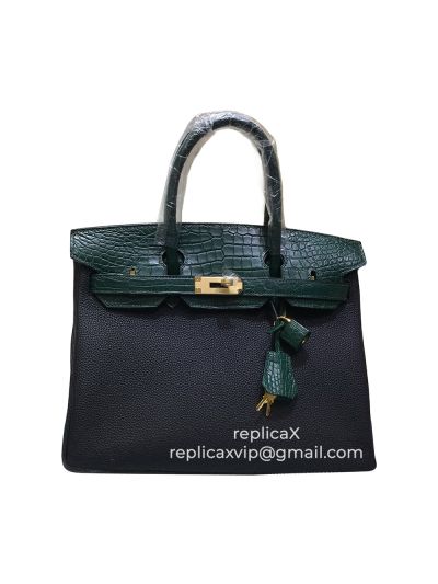 Hermes Vip Hand Stitched Birkin 30 Crocodile Togo Tote Bag 30CM 521728