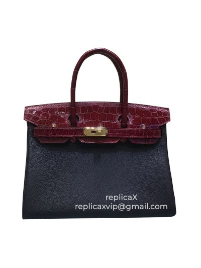 Hermes Vip Hand Stitched Birkin 30 Crocodile Togo Tote Bag 30CM 521729