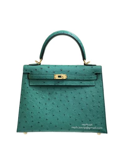 Hermes Vip Kelly 25 Ostrich Leather Bag 25CM 522123