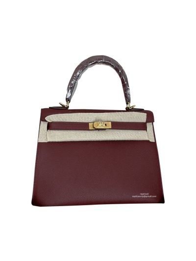 Hermes VIP Kelly 25CM Epsom Leather Top Handle Bag Burberry 523105