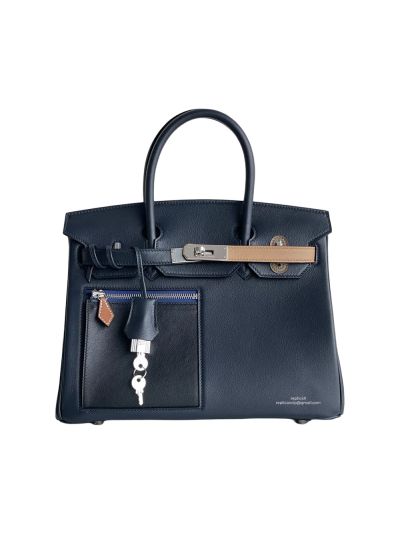 Hermes VIP Limited Edition Birkin 30 Colormatic Bag Navy Blue 524986