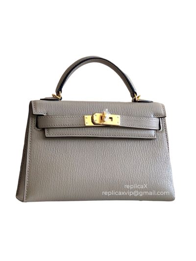 Hermes Vip Mini Kelly Epsom Leather Top Handle Bag 19CM 521401