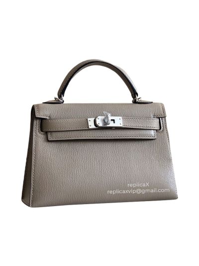 Hermes Vip Mini Kelly Epsom Leather Top Handle Bag 19CM 521402