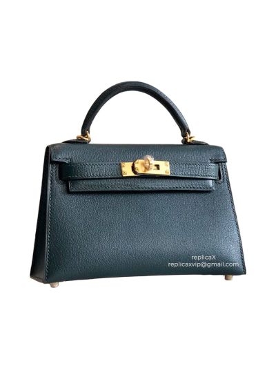 Hermes Vip Mini Kelly Epsom Leather Top Handle Bag 19CM 521408