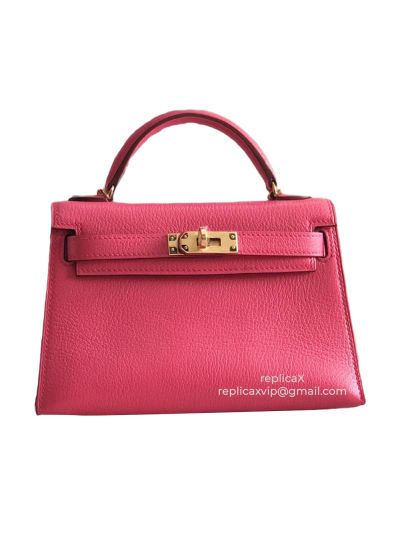 Hermes Vip Mini Kelly Epsom Leather Top Handle Bag 19CM 521418