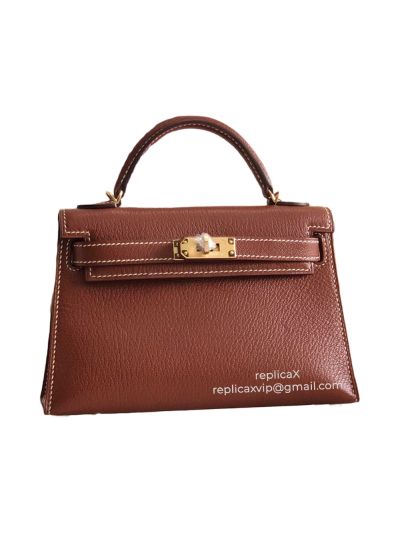 Hermes Vip Mini Kelly Epsom Leather Top Handle Bag 19CM 521419