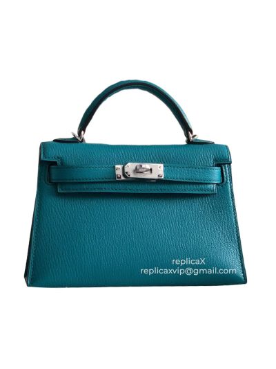 Hermes Vip Mini Kelly Epsom Leather Top Handle Bag 19CM 521421