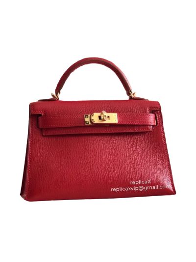 Hermes Vip Mini Kelly Epsom Leather Top Handle Bag 19CM 521422