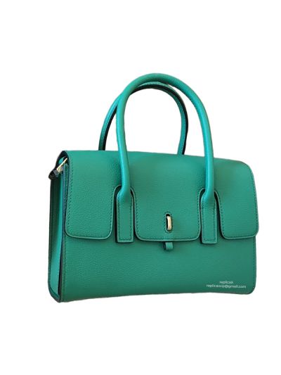 Hermes VIP New Drag Tote Shoulder Flap Bag Green Evercolor Calfskin Hand Stitched 22x14x8CM 522742